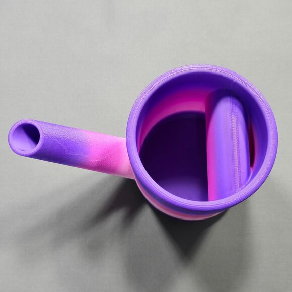 Pink Succulent Flower Pot Plant Vase Purple Ombre Stripe Water Can 3D Garden Art - Picture 7 of 10